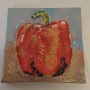 Vibrant Orange Pepper Canvas Art